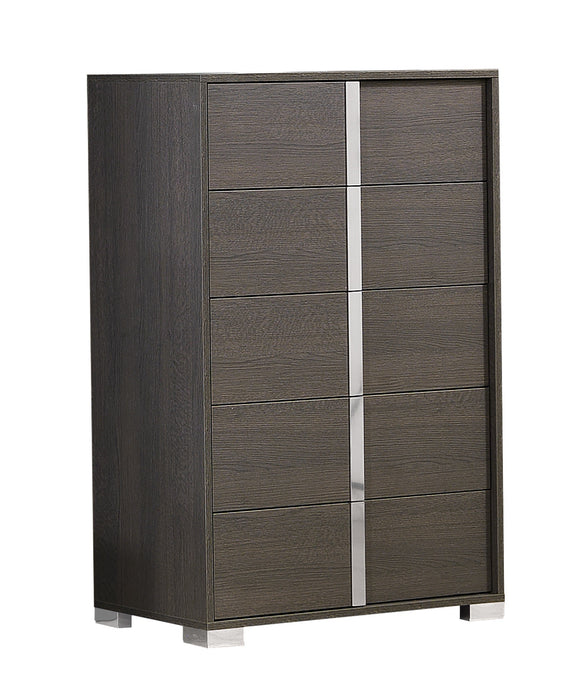 J & M Furniture Alice Chest in Matte Grey