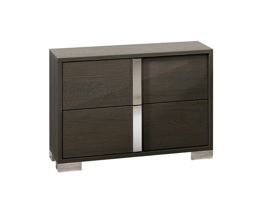 J & M Furniture Alice Left Nightstand in Matte Grey