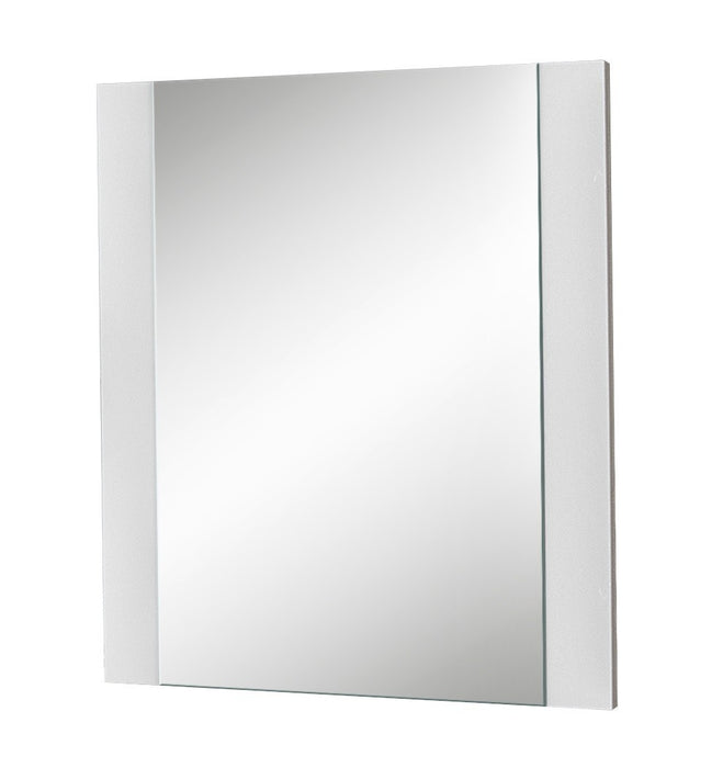 J & M Furniture Alice Mirror in White High Gloss
