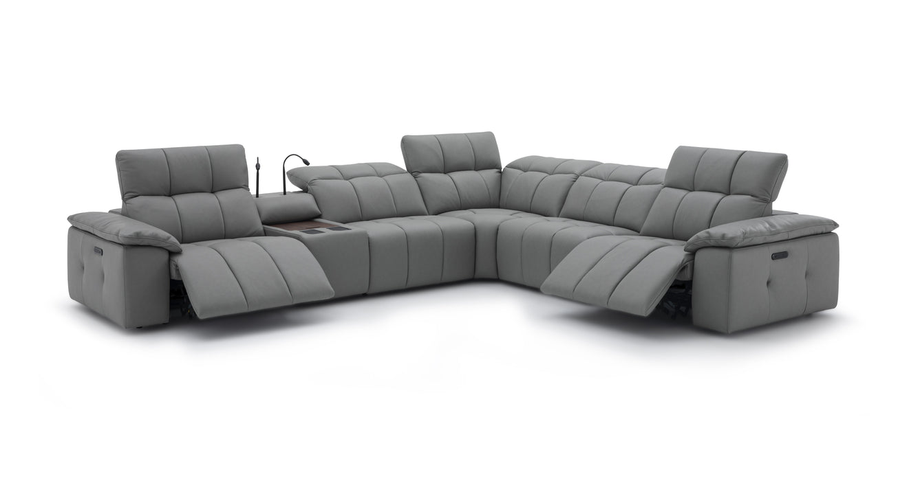 J & M Furniture Beaumont Leather Sectional
