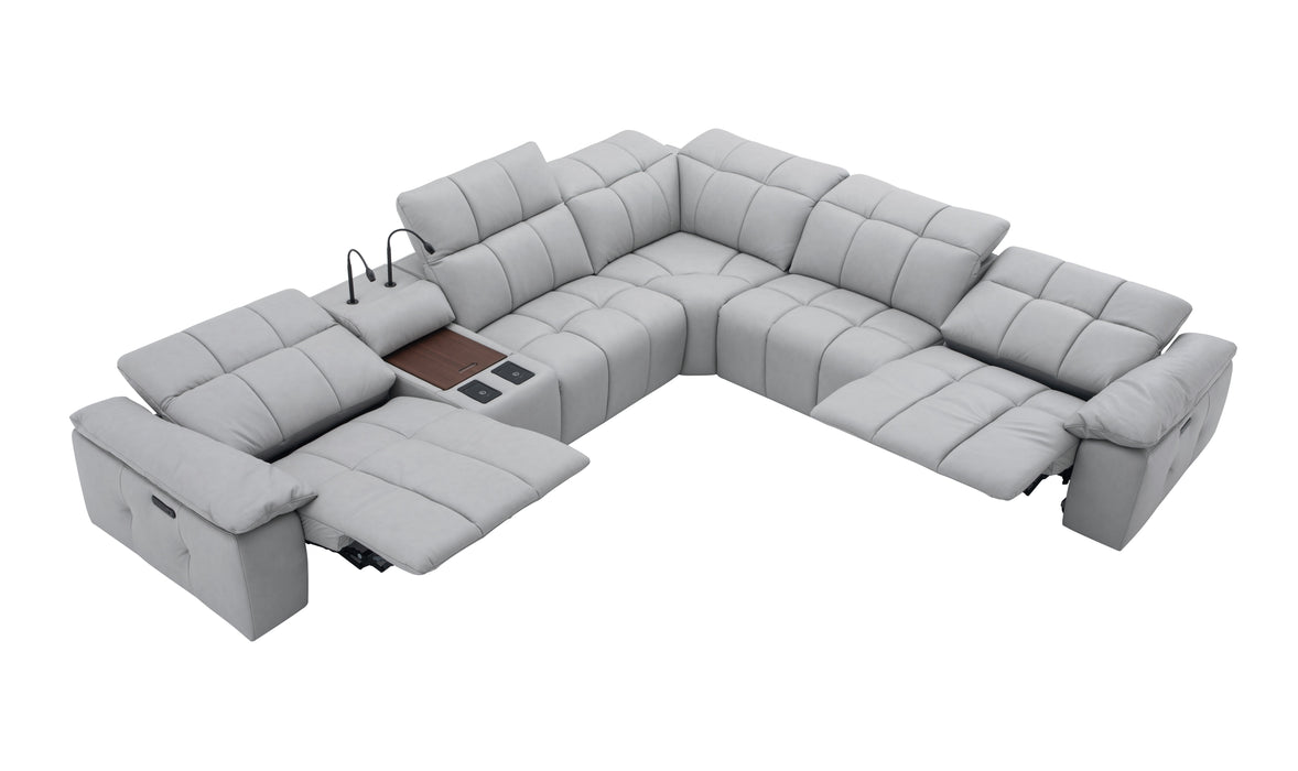 J & M Furniture Beaumont Leather Sectional