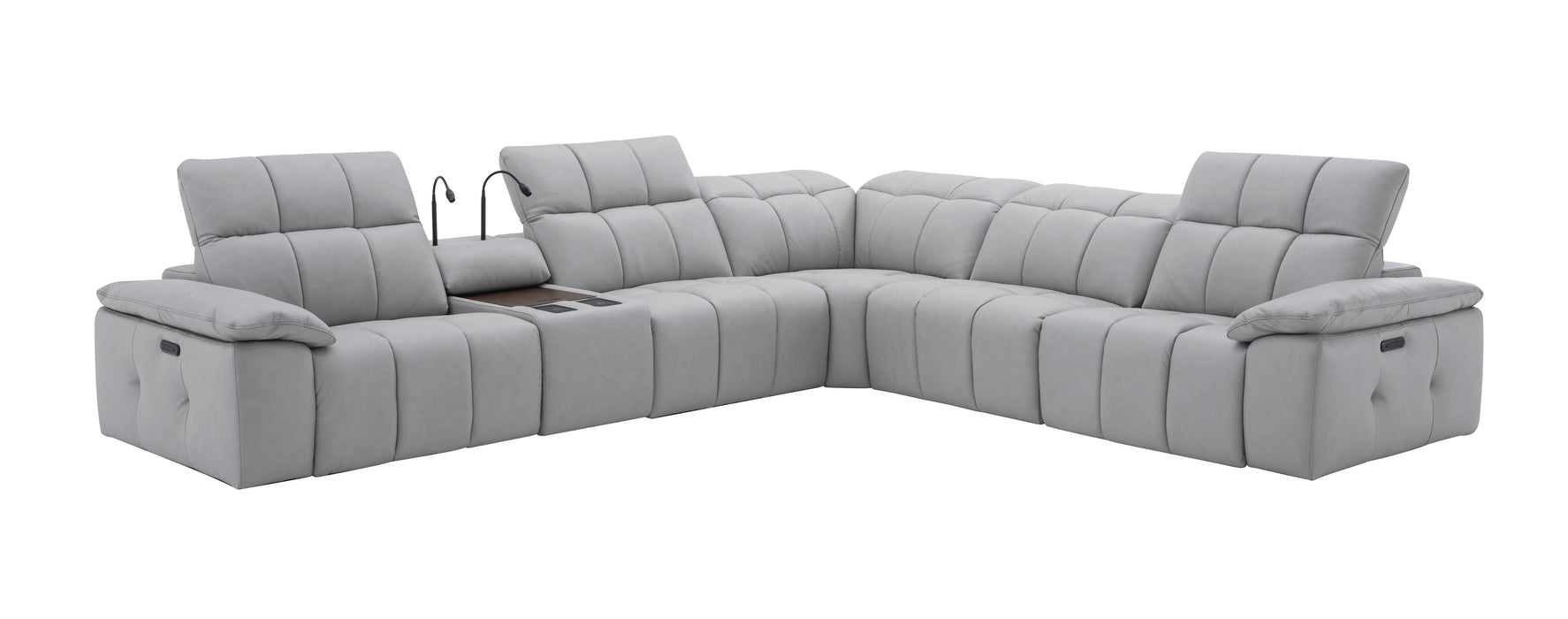 J & M Furniture Beaumont Leather Sectional