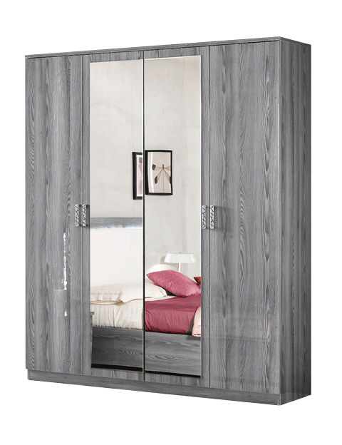 ESF Michele Di Oro, Made in Italy Nicole 4 Door Wardrobe /Grey Pine/ i37346