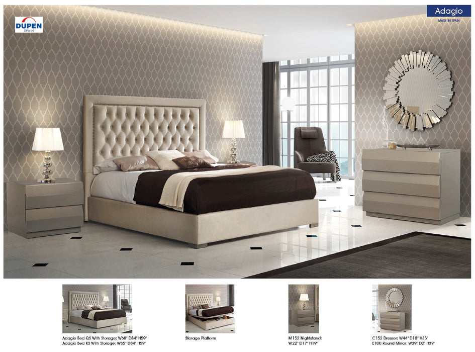 ESF Dupen Spain Adagio Bedroom with Storage, M152, C152, E100 SET p9403