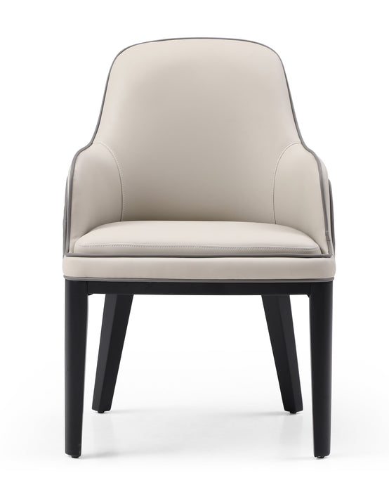 J & M Furniture MO Brunswick Arm Chair in Light Grey and Dark Grey