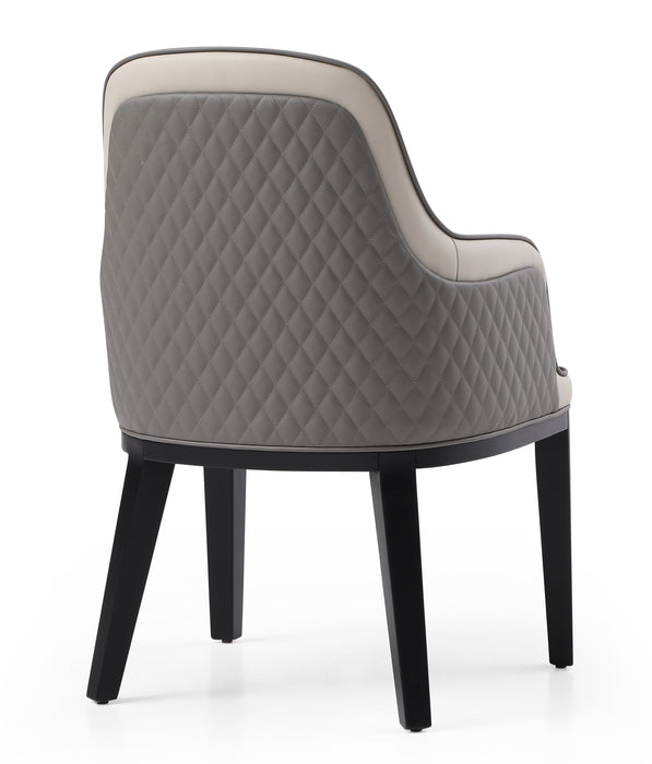 J & M Furniture MO Brunswick Arm Chair in Light Grey and Dark Grey