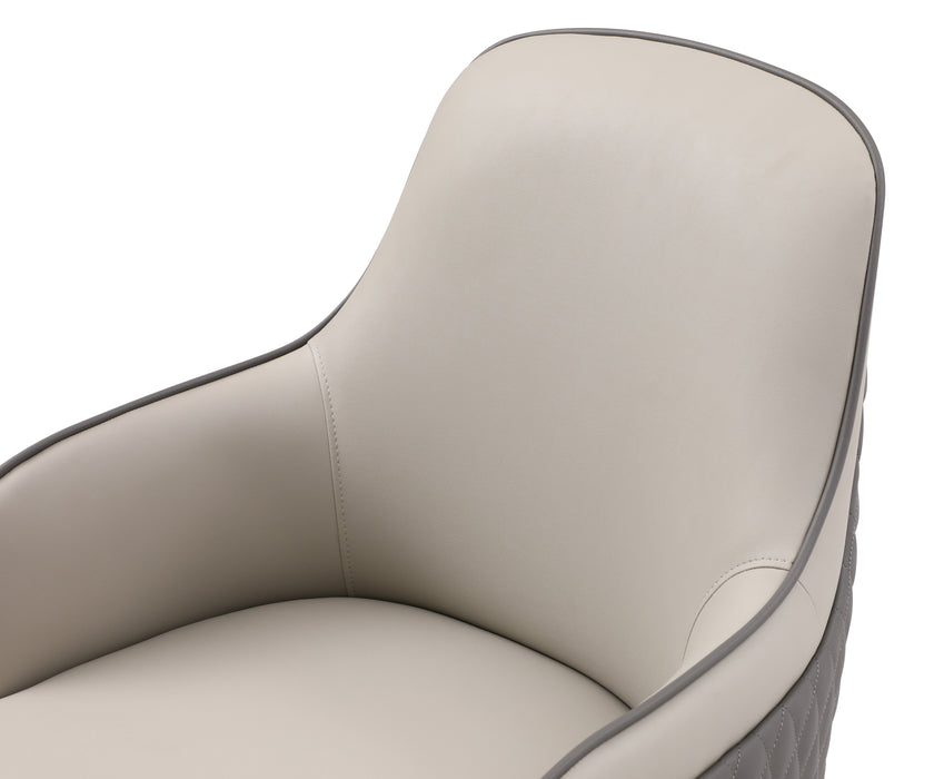 J & M Furniture MO Brunswick Arm Chair in Light Grey and Dark Grey