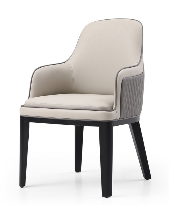 J & M Furniture MO Brunswick Arm Chair in Light Grey and Dark Grey