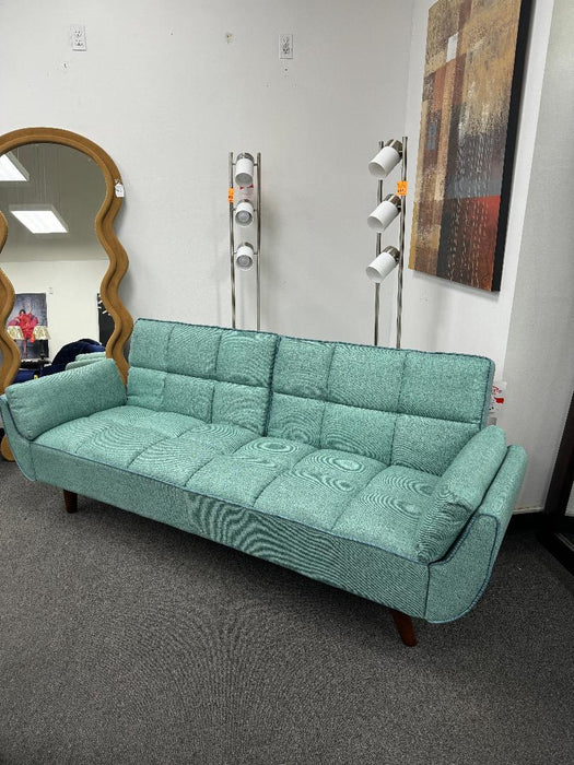 CLEARANCE - Caufield Upholstered Convertible Sofa Bed Turquoise Blue