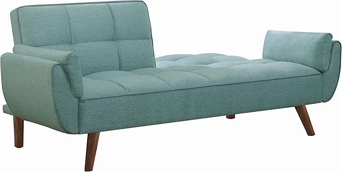 CLEARANCE - Caufield Upholstered Convertible Sofa Bed Turquoise Blue