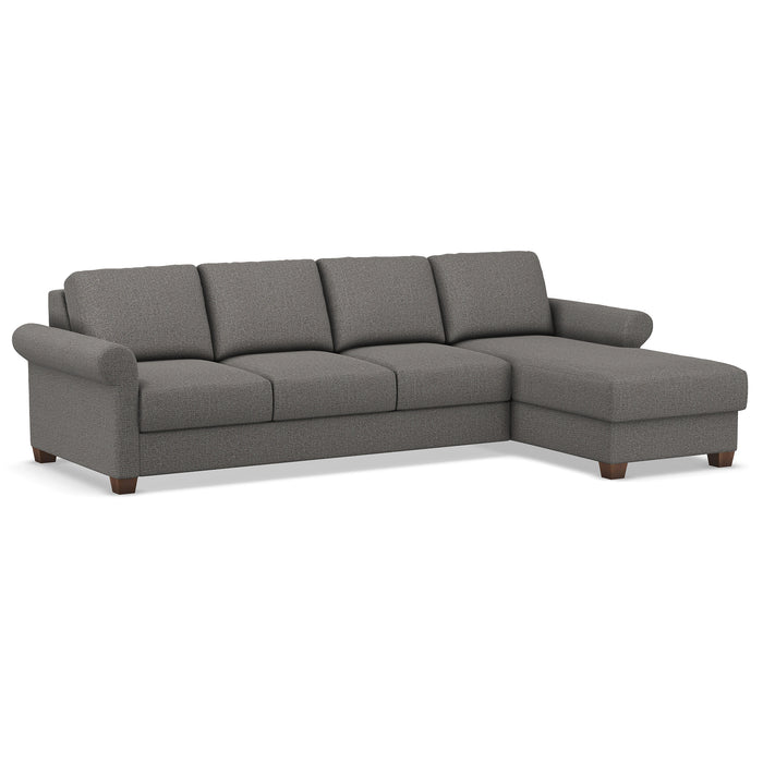 Slofa The Cozy Sectional Sleeper Sofa by Omnia Leather (with Storage Chaise on the RIGHT)