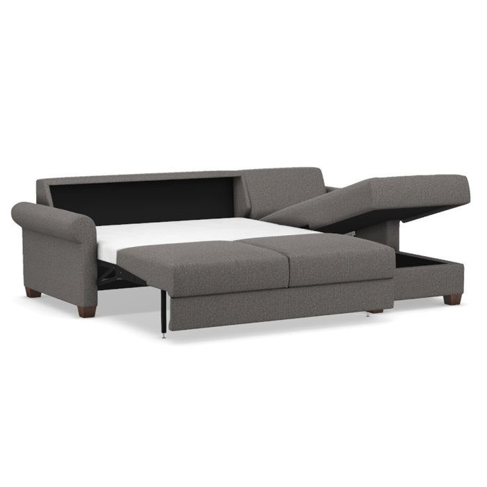Slofa The Cozy Sectional Sleeper Sofa by Omnia Leather (with Storage Chaise on the RIGHT)