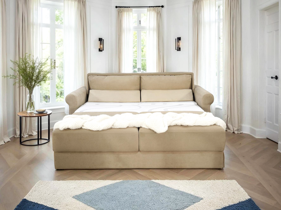 Slofa The Cozy Sectional Sleeper Sofa by Omnia Leather (with Storage Chaise on the RIGHT)