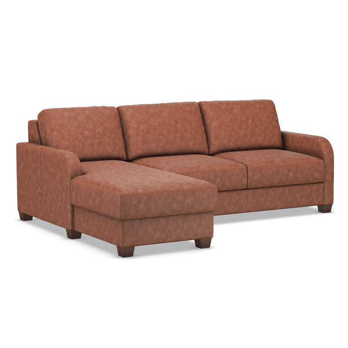 Slofa The Dove Sectional Sleeper Sofa by Omnia Leather (with Storage Chaise on the LEFT)