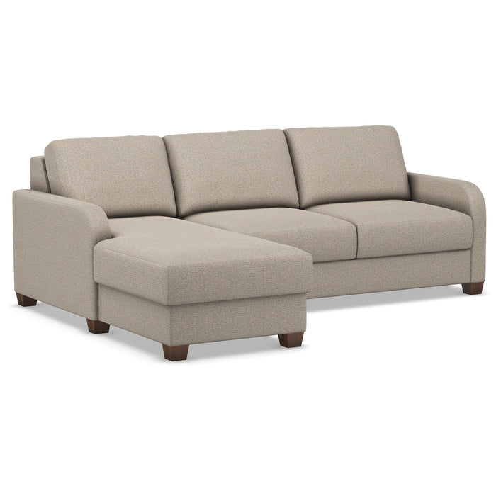 Slofa The Dove Sectional Sleeper Sofa by Omnia Leather (with Storage Chaise on the LEFT)