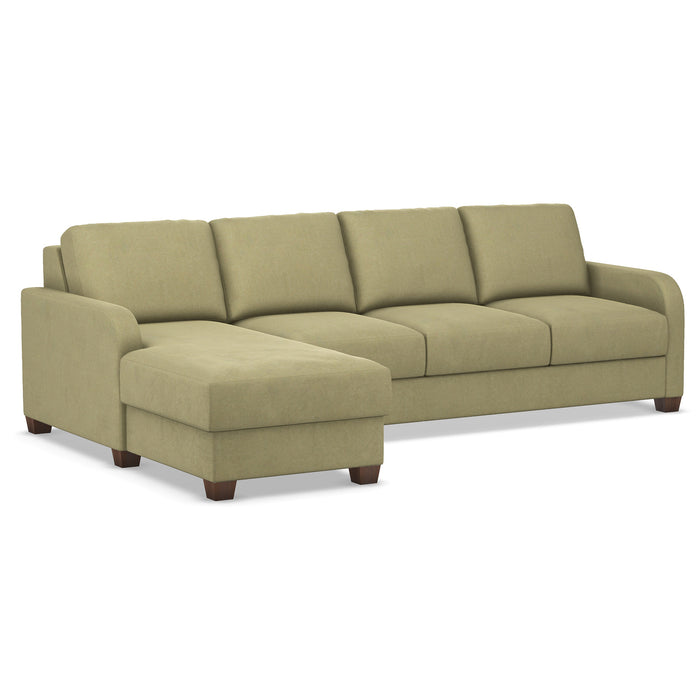 Slofa The Dove Sectional Sleeper Sofa by Omnia Leather (with Storage Chaise on the LEFT)