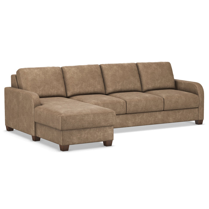 Slofa The Dove Sectional Sleeper Sofa by Omnia Leather (with Storage Chaise on the LEFT)