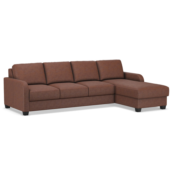 Slofa The Dove Sectional Sleeper Sofa by Omnia Leather (with Storage Chaise on the RIGHT)