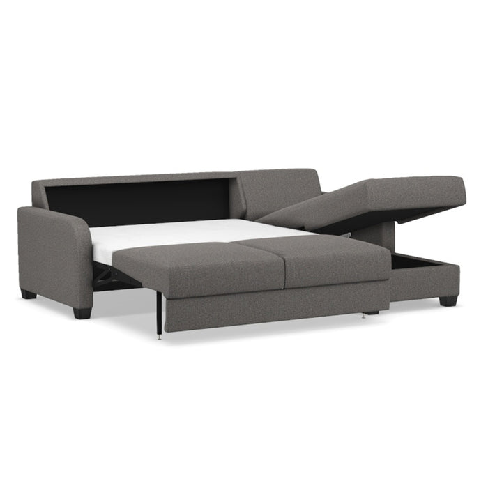 Slofa The Dove Sectional Sleeper Sofa by Omnia Leather (with Storage Chaise on the RIGHT)