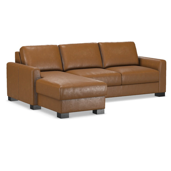Slofa The Eden Sectional Sleeper Sofa by Omnia Leather (with Storage Chaise on the LEFT)
