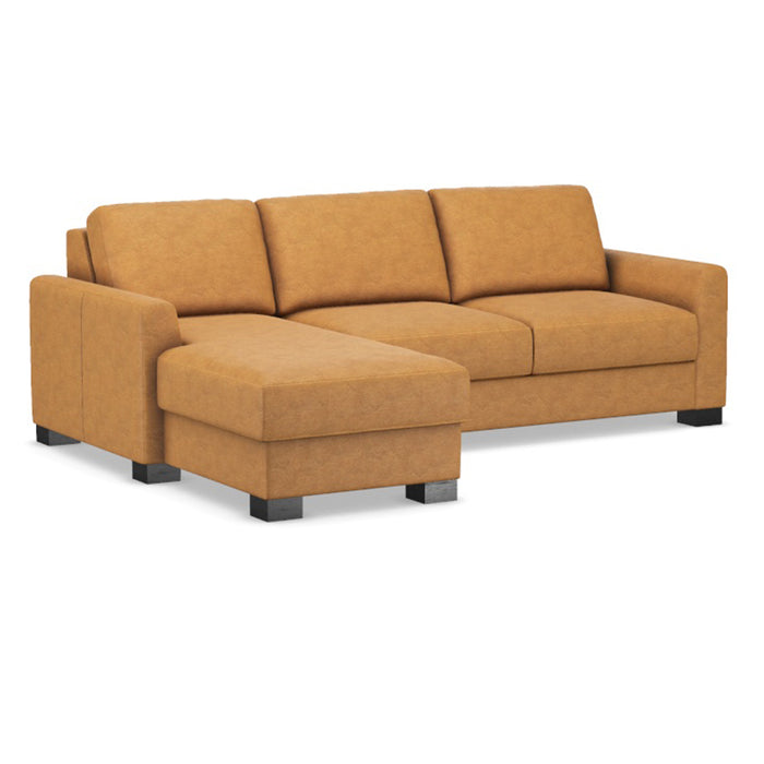 Slofa The Eden Sectional Sleeper Sofa by Omnia Leather (with Storage Chaise on the LEFT)