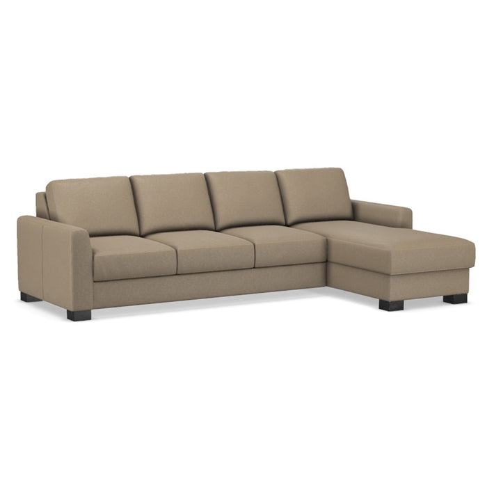 Slofa The Eden Sectional Sleeper Sofa by Omnia Leather (with Storage Chaise on the RIGHT)