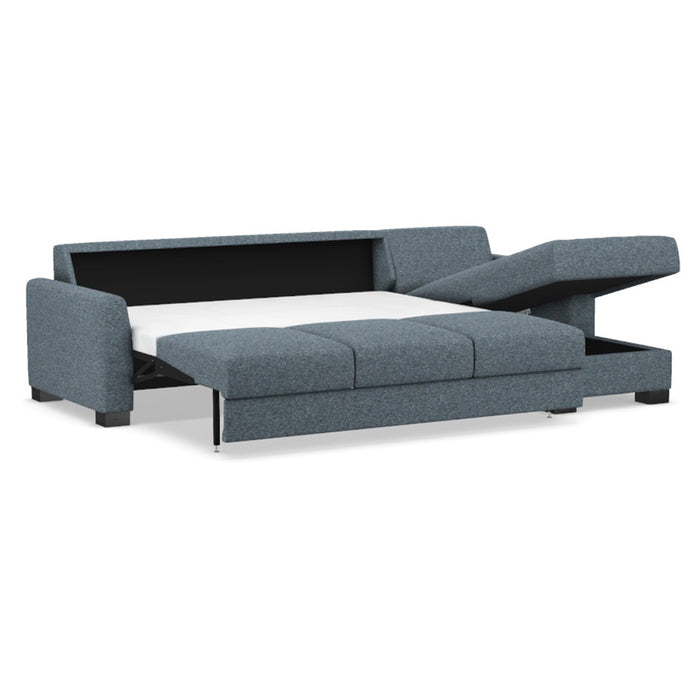 Slofa The Eden Sectional Sleeper Sofa by Omnia Leather (with Storage Chaise on the RIGHT)