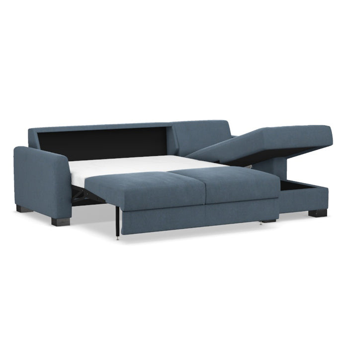 Slofa The Eden Sectional Sleeper Sofa by Omnia Leather (with Storage Chaise on the RIGHT)