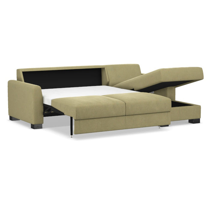 Slofa The Eden Sectional Sleeper Sofa by Omnia Leather (with Storage Chaise on the RIGHT)