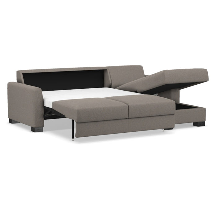 Slofa The Eden Sectional Sleeper Sofa by Omnia Leather (with Storage Chaise on the RIGHT)
