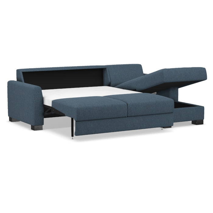 Slofa The Eden Sectional Sleeper Sofa by Omnia Leather (with Storage Chaise on the RIGHT)