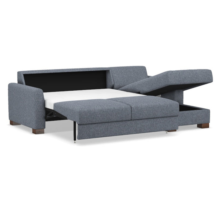 Slofa The Eden Sectional Sleeper Sofa by Omnia Leather (with Storage Chaise on the RIGHT)