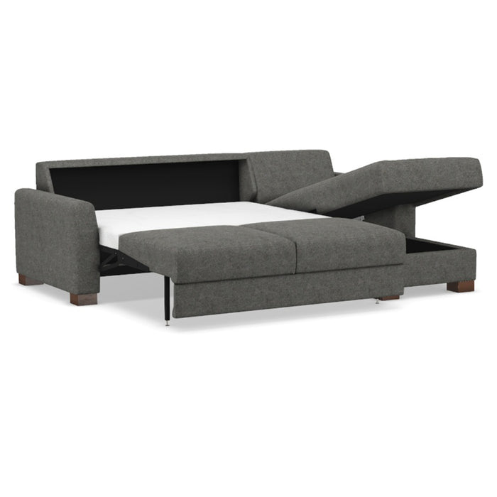 Slofa The Eden Sectional Sleeper Sofa by Omnia Leather (with Storage Chaise on the RIGHT)