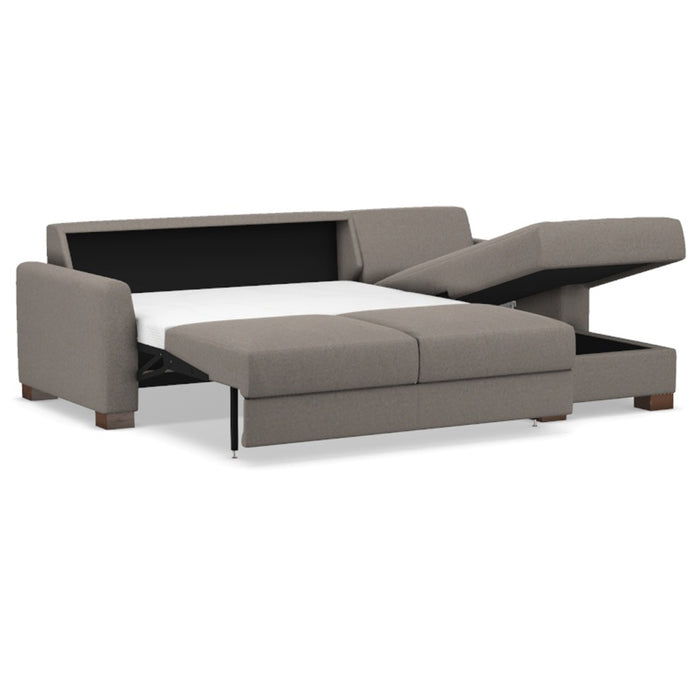 Slofa The Eden Sectional Sleeper Sofa by Omnia Leather (with Storage Chaise on the RIGHT)
