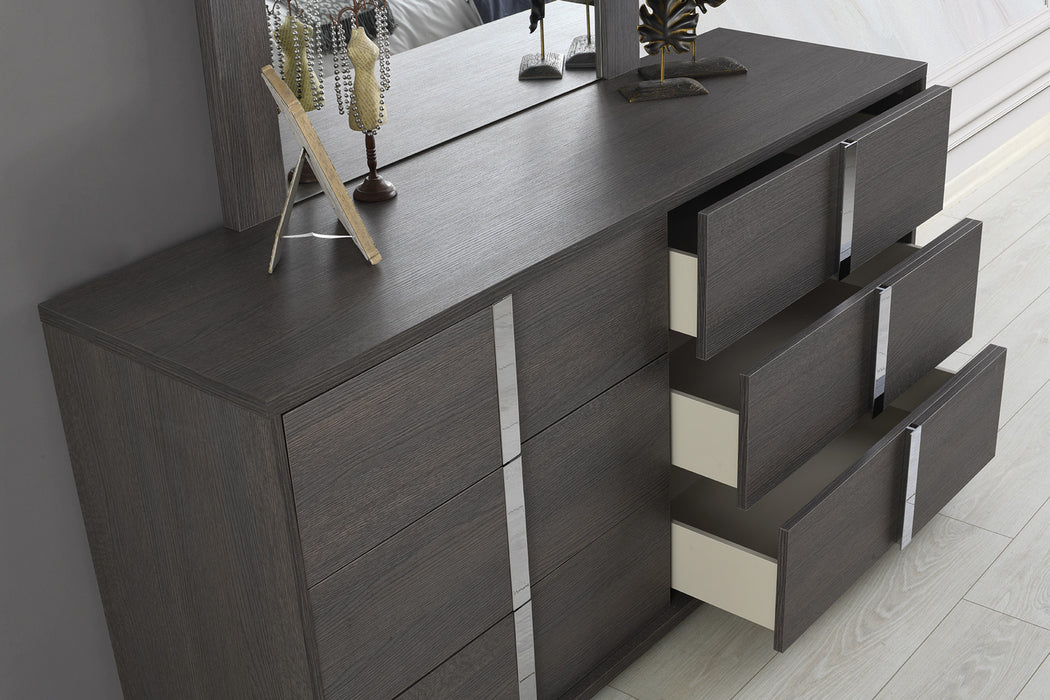 J & M Furniture Giulia Dresser in Matte Gray