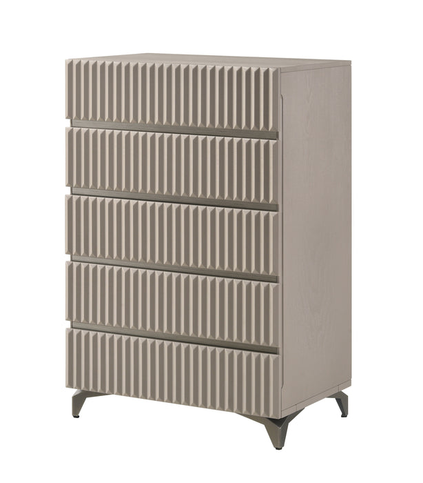 J & M Furniture Grace Chest in Matte Taupe