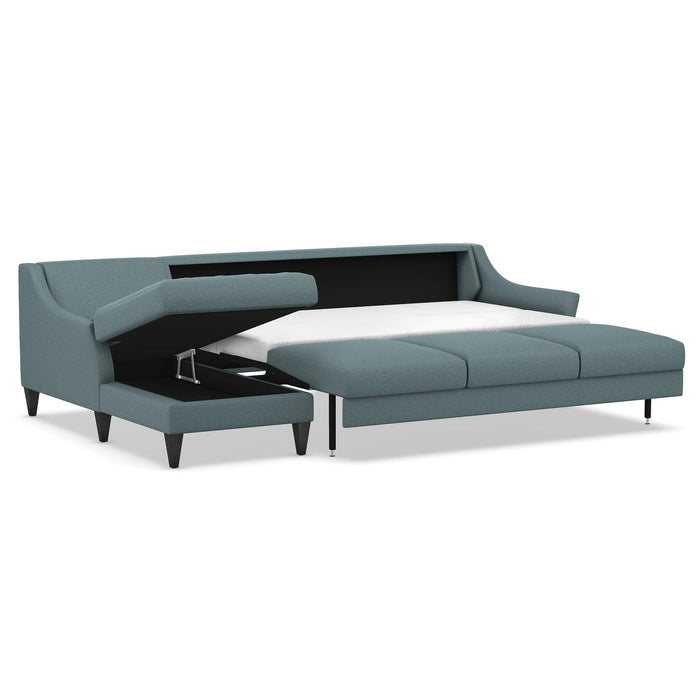Slofa The Harmony Sectional Sleeper Sofa by Omnia Leather (with Storage Chaise on the LEFT)