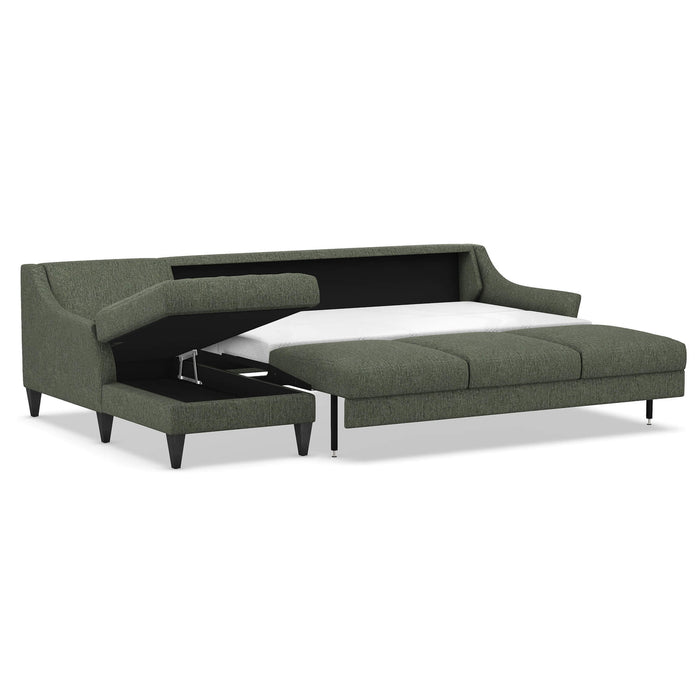 Slofa The Harmony Sectional Sleeper Sofa by Omnia Leather (with Storage Chaise on the LEFT)