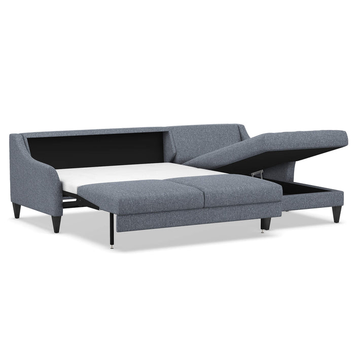 Slofa The Harmony Sectional Sleeper Sofa by Omnia Leather (with Storage Chaise on the RIGHT)