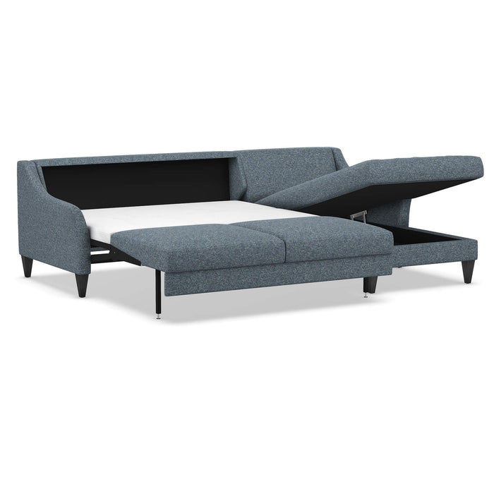 Slofa The Harmony Sectional Sleeper Sofa by Omnia Leather (with Storage Chaise on the RIGHT)