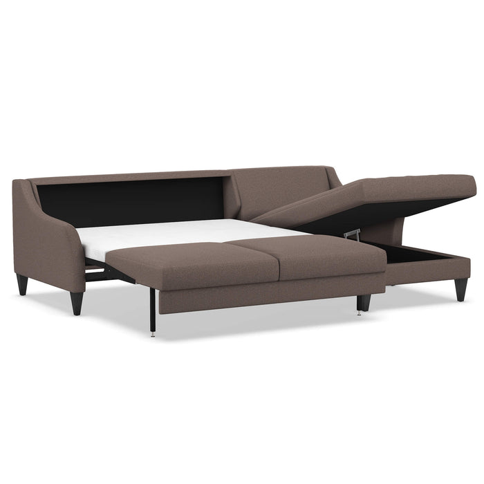 Slofa The Harmony Sectional Sleeper Sofa by Omnia Leather (with Storage Chaise on the RIGHT)