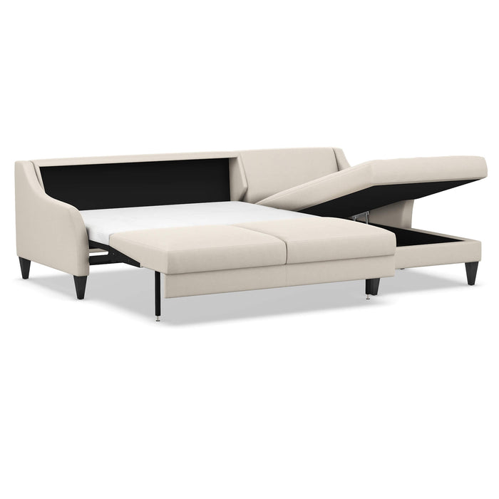 Slofa The Harmony Sectional Sleeper Sofa by Omnia Leather (with Storage Chaise on the RIGHT)