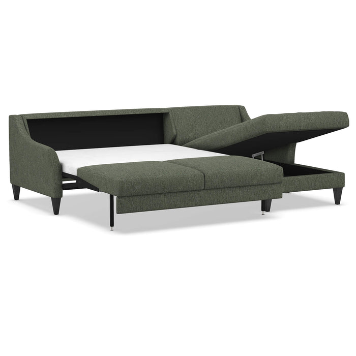 Slofa The Harmony Sectional Sleeper Sofa by Omnia Leather (with Storage Chaise on the RIGHT)