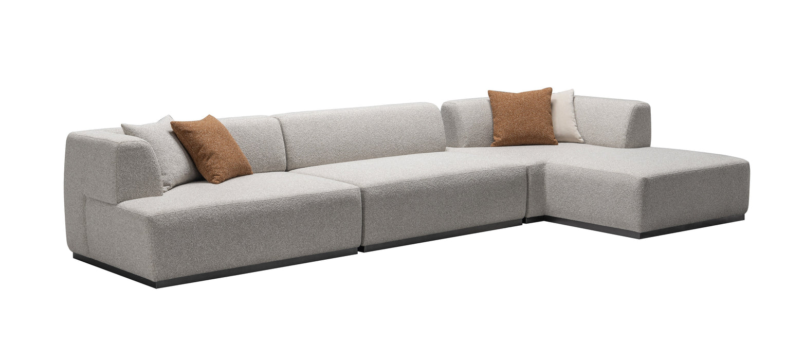 J & M Furniture HF5566 Sectional in Grey