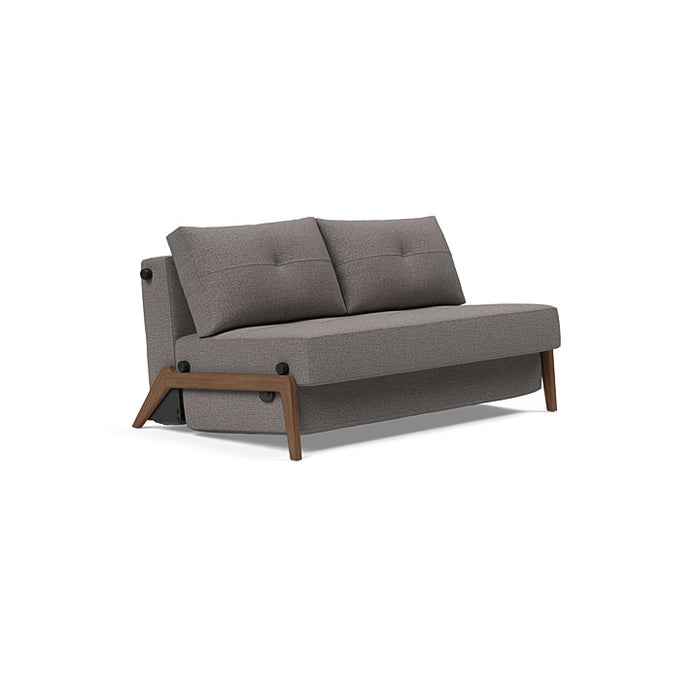 Innovation Living Cubed Full Size Sofa Bed With Dark Wood legs