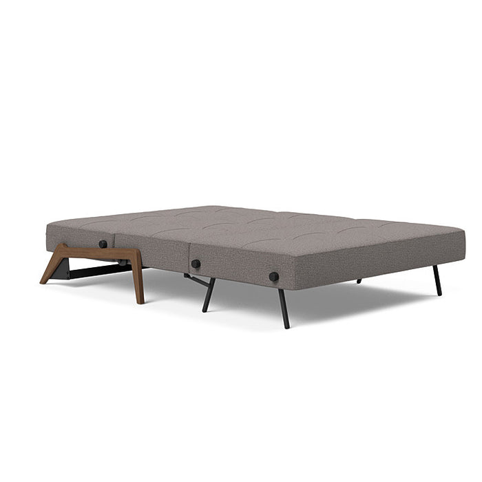 Innovation Living Cubed Full Size Sofa Bed With Dark Wood legs