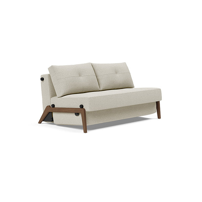 Innovation Living Cubed Full Size Sofa Bed With Dark Wood legs