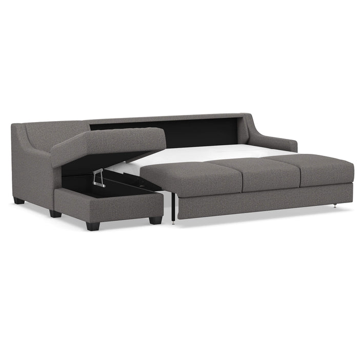 Slofa The Joy Sectional Sleeper Sofa by Omnia Leather (with Storage Chaise on the LEFT)