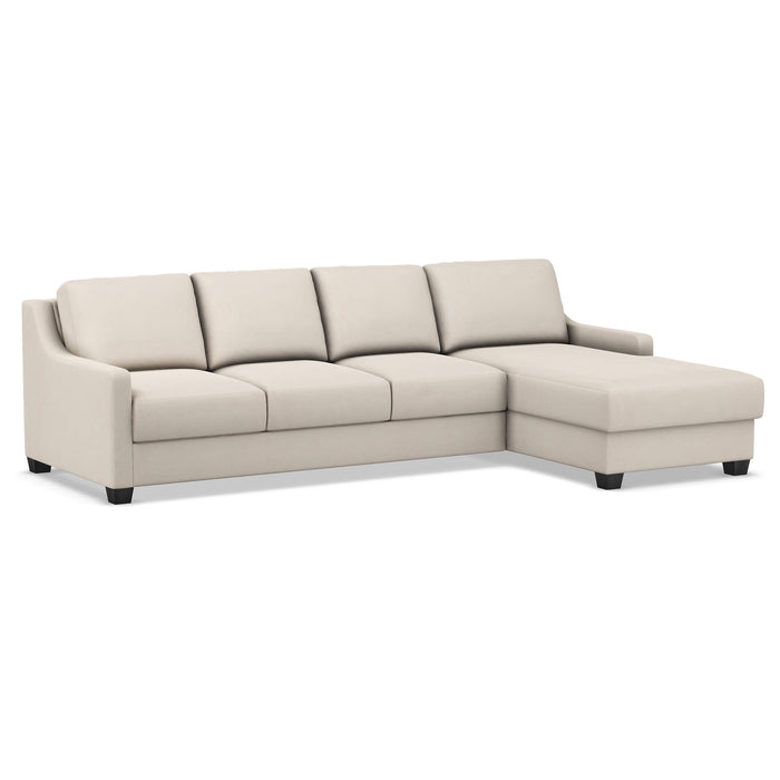 Slofa The Joy Sectional Sleeper Sofa by Omnia Leather (with Storage Chaise on the RIGHT)