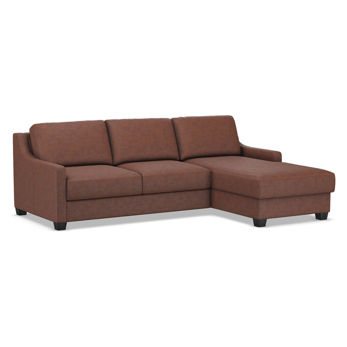 Slofa The Joy Sectional Sleeper Sofa by Omnia Leather (with Storage Chaise on the RIGHT)